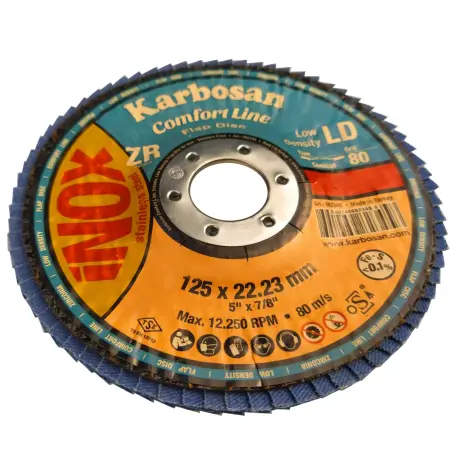 Круг лепестковый конический  KARBOSAN Comfort Line LD ZXR11 125х22мм Р80 - фото 1